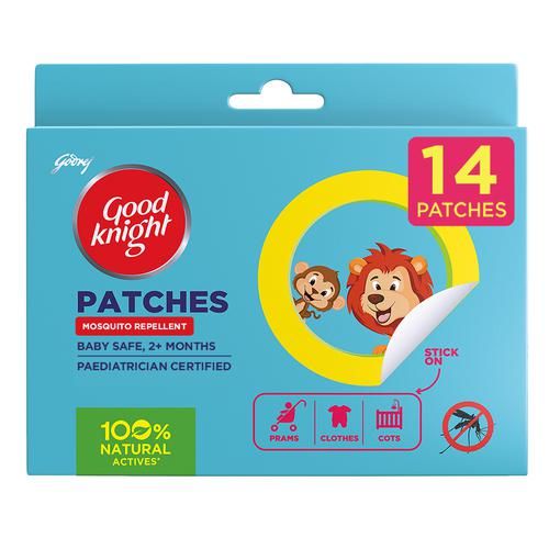 Good knight Mosquito Repellent Patches - 100% Natural Actives, Baby Safe, 14 pcs  