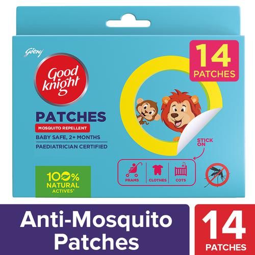 Good knight Mosquito Repellent Patches - 100% Natural Actives, Baby Safe, 14 pcs  