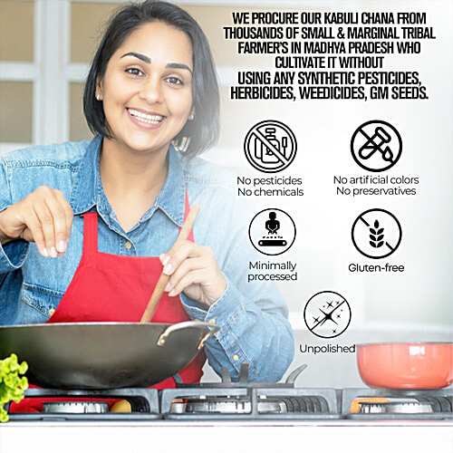 Safe Harvest Kabuli Chana/Chole - Pesticide Free, 500 g  Pesticide Free