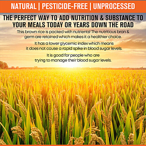 Safe Harvest Sona Masuri Unpolished Brown Rice - Pesticide Free, 1 kg  Pesticide Free