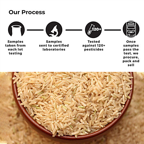 Safe Harvest Sona Masuri Unpolished Brown Rice - Pesticide Free, 1 kg  Pesticide Free