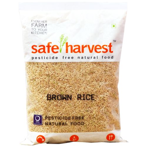 Safe Harvest Sona Masuri Unpolished Brown Rice/Akki - Pesticide Free, 1 kg  