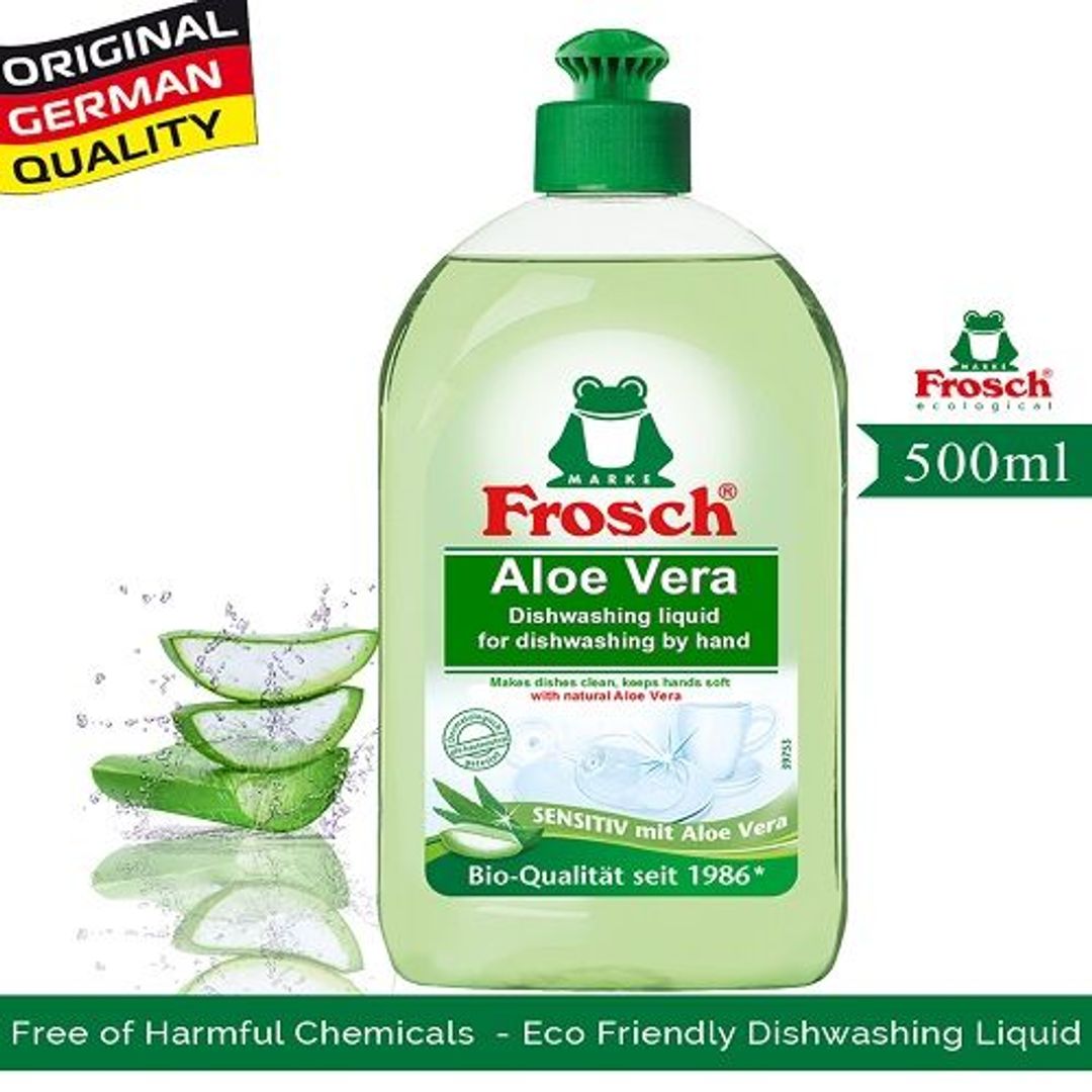 Frosch Dishwashing Liquid for Dishwashing by Hand - Aloe Vera, 500 ml 500