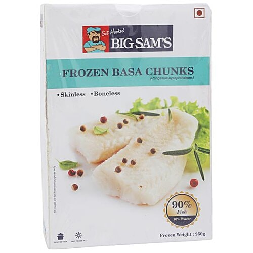 Big Sams Frozen Basa Chunks, 250 g  