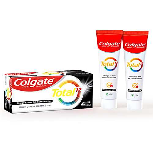 Colgate Total Charcoal Deep Clean Toothpaste, 240 g (2 x 120 g)