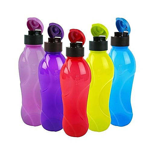 Cello Flip Polypropylene Bottle - Splash, Assorted, 1 L Pack of 1 