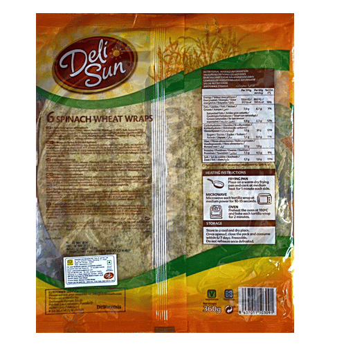 Buy Delisun Wheat Wraps With Spinach, Healthy & Nutritious Online at