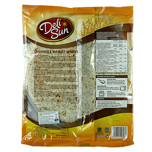 Buy Delisun Whole Wheat Tortillas Wraps Rich In Fibre, Easy To Make