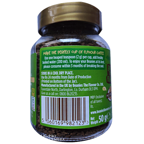 Beanies Flavour Instant Coffee - Irish Cream, 50 g Bottle Smooth and Creamy
 Authentic Flavour