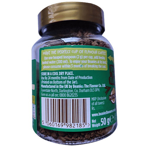Beanies Flavour Instant Coffee - Mint Chocolate, 50 g Bottle No Added Sugar