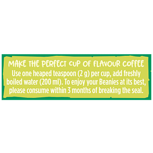 Beanies Flavour Instant Coffee - Mint Chocolate, 50 g Bottle No Added Sugar