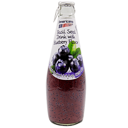 Americano Basil Seed Drinks - Blueberry, 290 ml Zero Trans Fat & Cholesterol