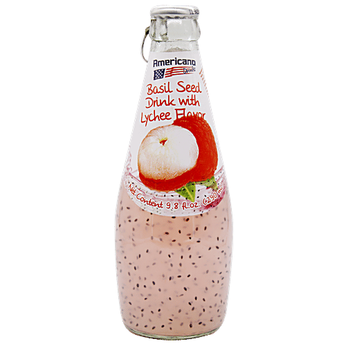 Buy Americana Basil Seed Drinks Lychee 290 Ml Online At Best Price of