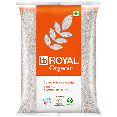 bb Royal Organic Sonamasoori White Rice/Chawal/Chall, 5 kg  