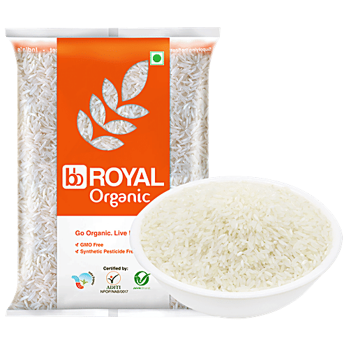 bb Royal Organic Sonamasoori White Rice/Chawal/Chall, 1 kg  
