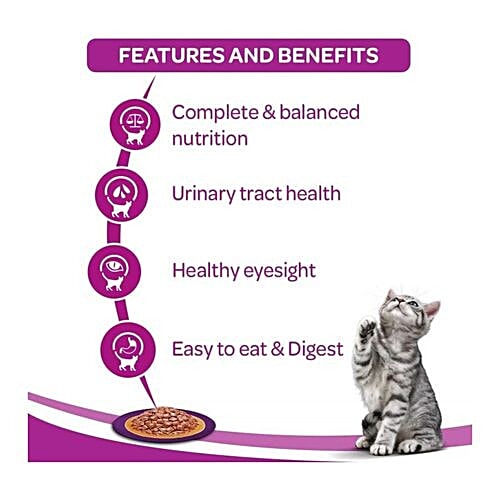 Whiskas Wet Cat Food - Tuna In Jelly, For Adult Cats, +1 Year, 85 g (Pack of 12) 