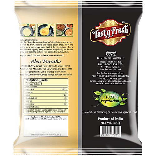 Tasty Fresh Aloo Paratha, 400 g  
