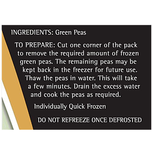 Tasty Fresh  Frozen Green Peas, 200 g  