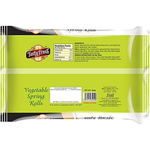 Tasty Fresh Frozen - Veg Spring Roll, 280 g  