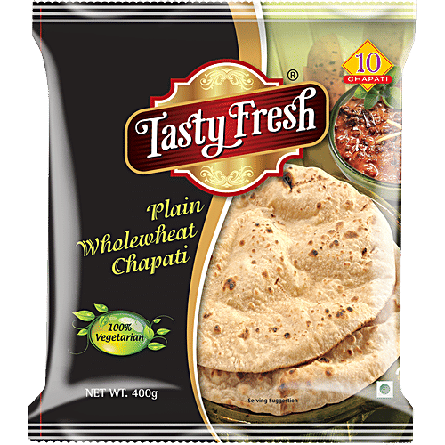 Buy Tasty Fresh Whole Wheat Plain Chapati 400 Gm Online At Best Price