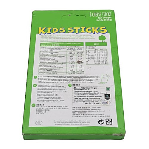 Arla Kids Sticks Processed Cheese, 108 g  Source of Calcium & Protein