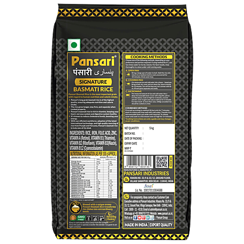 PANSARI Signature Basmati Rice, 5 kg  Mesmerizing Aroma