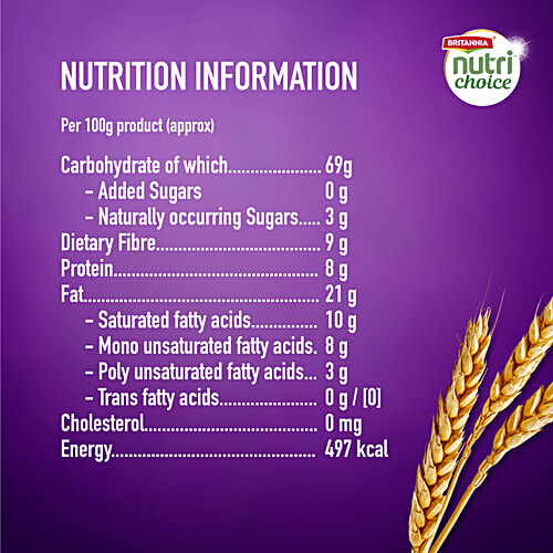 Britannia Nutrichoice Digestive Zero Biscuits, 91.7 g  Sugar Free, No Maida & No Trans Fat