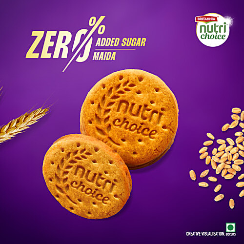 Britannia Nutrichoice Digestive Zero Biscuits, 91.7 g  Sugar Free, No Maida & No Trans Fat
