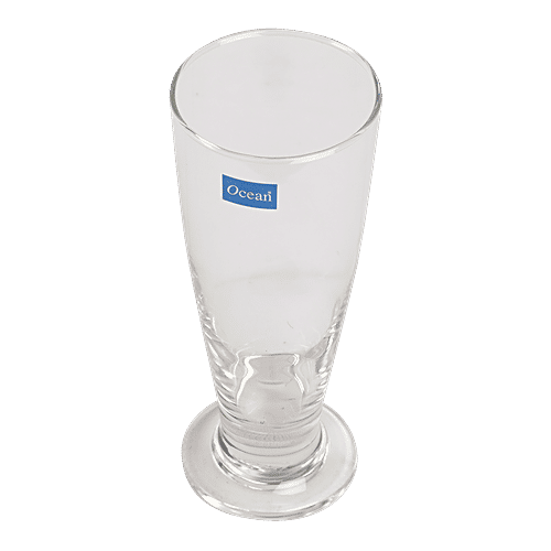 Ocean Water Juice Glass Set - Tiara Footed, 395 ml (Pack of 6) Dishwasher Safe