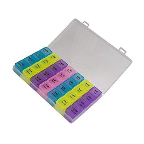 Buy Jlt Medicine Box Organizer With Case 28 Days 4 Weeks For 7 Days