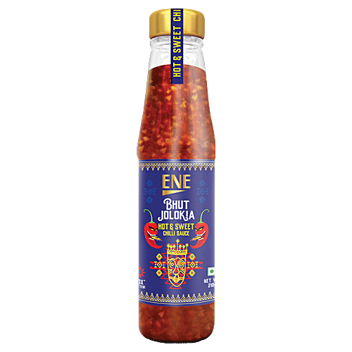 ENE Bhut Jolokia Hot & Sweet Chilli Sauce - 10X Hotter, 210 g Zero Fat