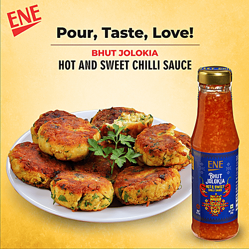 ENE Bhut Jolokia Hot & Sweet Chilli Sauce - 10X Hotter, 210 g Zero Fat