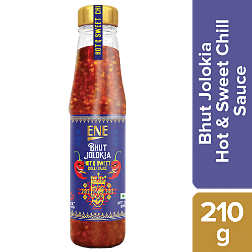 ENE Bhut Jolokia Hot & Sweet Chilli Sauce - 10X Hotter, 210 g Zero Fat
