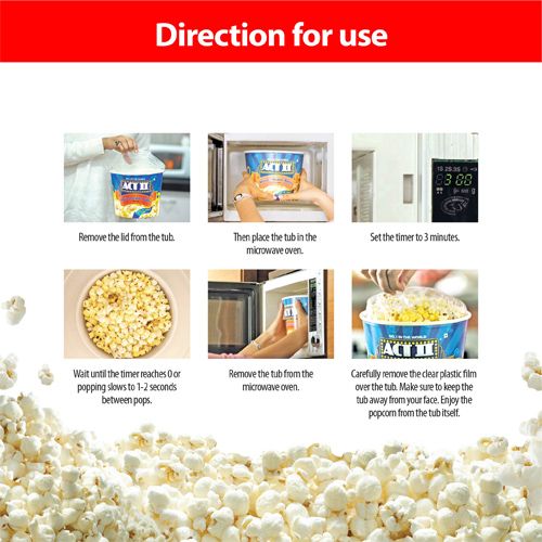 ACT II Microwave Popcorn - Movie Theatre Butter, 130 g  Zero Cholesterol