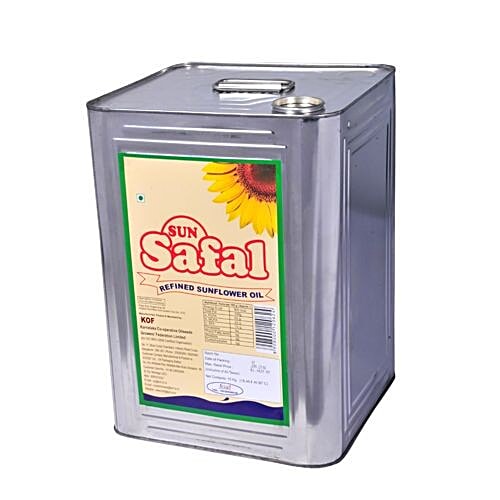Buy Sunsafal Refined Sunflower Oil 15 kg Tin Online at Best Price. of