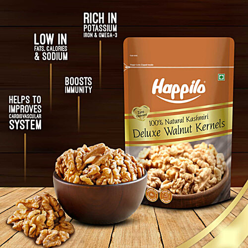 Happilo Natural Kashmiri Deluxe Walnuts Kernels, 200 g