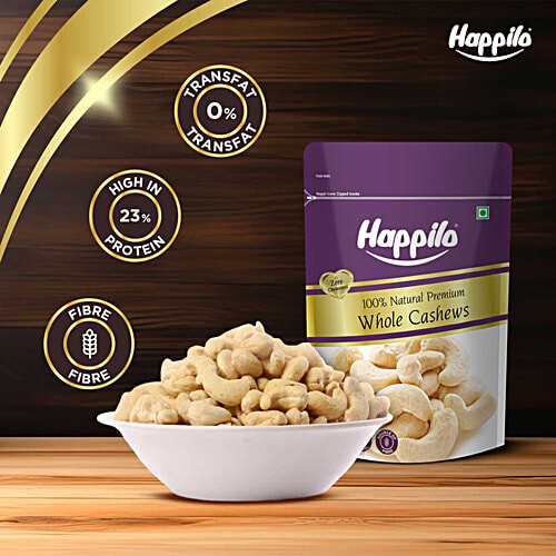 Happilo Premium Whole Cashews, 200 g