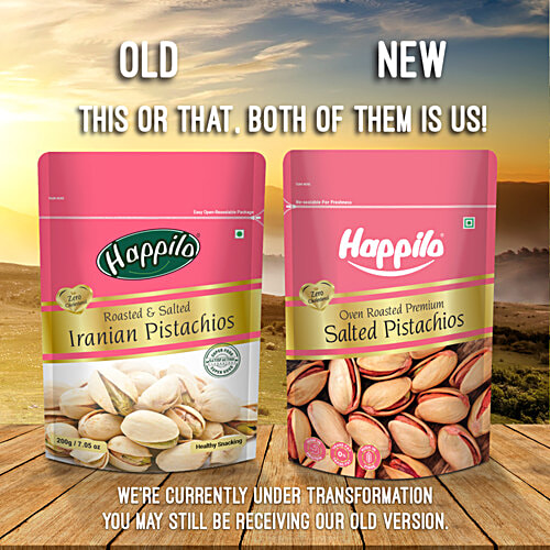 Happilo Roasted & Salted Iranian Pistachios, 200 g  