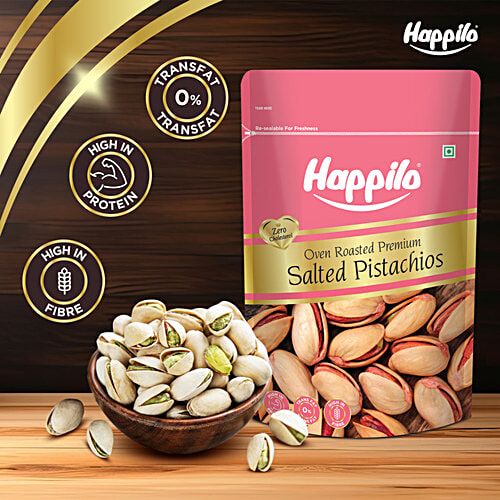 Happilo Roasted & Salted Iranian Pistachios, 200 g  