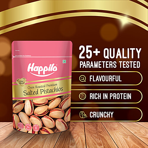 Happilo Roasted & Salted Iranian Pistachios, 200 g  