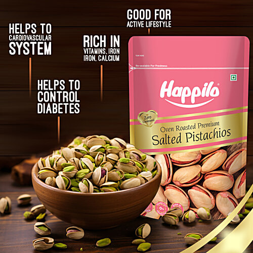 Happilo Roasted & Salted Iranian Pistachios, 200 g  