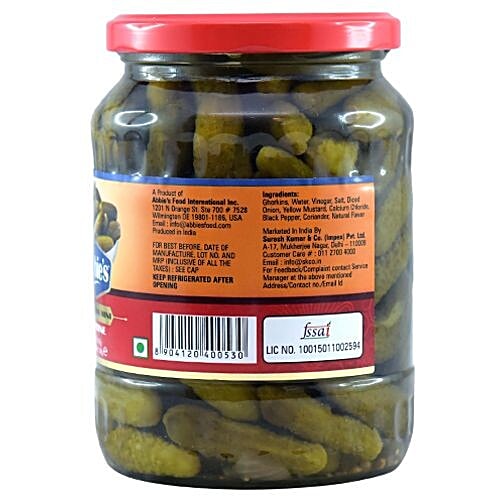 Abbies Gherkins in Brine - Mini, 670 g  