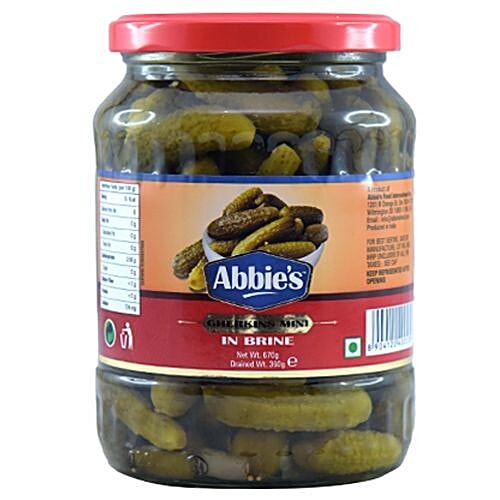 Abbies Gherkins in Brine - Mini, 670 g  