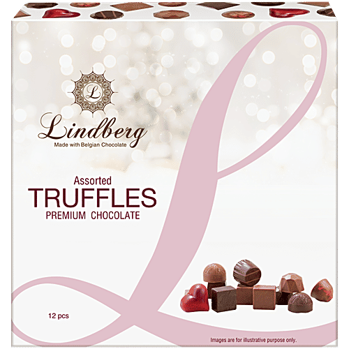 Lindberg Assorted Gift Box - Premium Belgian Chocolate Truffles, 120 g  