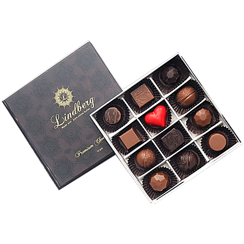 Lindberg Assorted Gift Box - Premium Belgian Chocolate Truffles, 120 g  