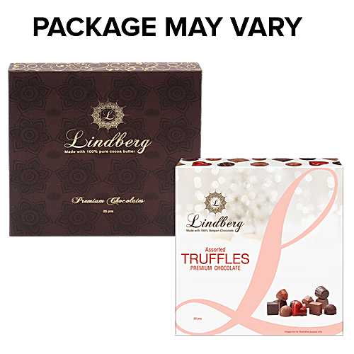 Lindberg Assorted Gift Box - Premium Belgian Chocolate Truffles, 250 g