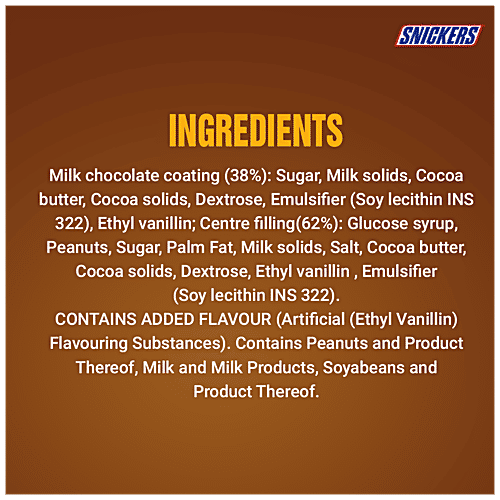 Snickers Chocolate - Peanut, 22 g (Pack of 4) 