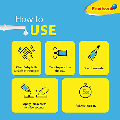 Pidilite Fevikwik - SM One Drop Instant Adhesive, 3 g  