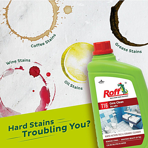 Roff Cera Clean - Rapid Action Tile & Ceramic Cleaner, 1 L  Removes Stains