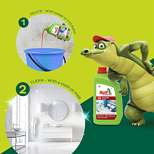 Roff Cera Clean - Rapid Action Tile & Ceramic Cleaner, 1 L  Removes Stains